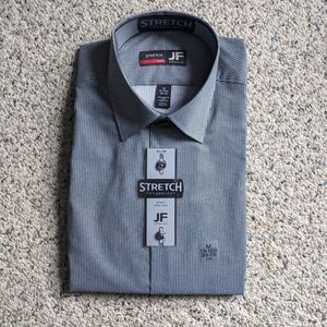 (NWT) Slim fit dress shirt with black multi dot pattern